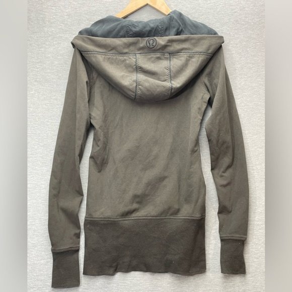 Lululemon Womens Olive Green Zip up Hoodie Size 6 - Picture 12 of 14
